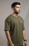 Goku Mens Oversized T-shirt - Olive