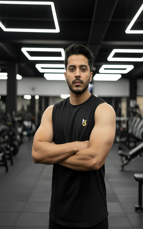 Printed Mens Tank - Black