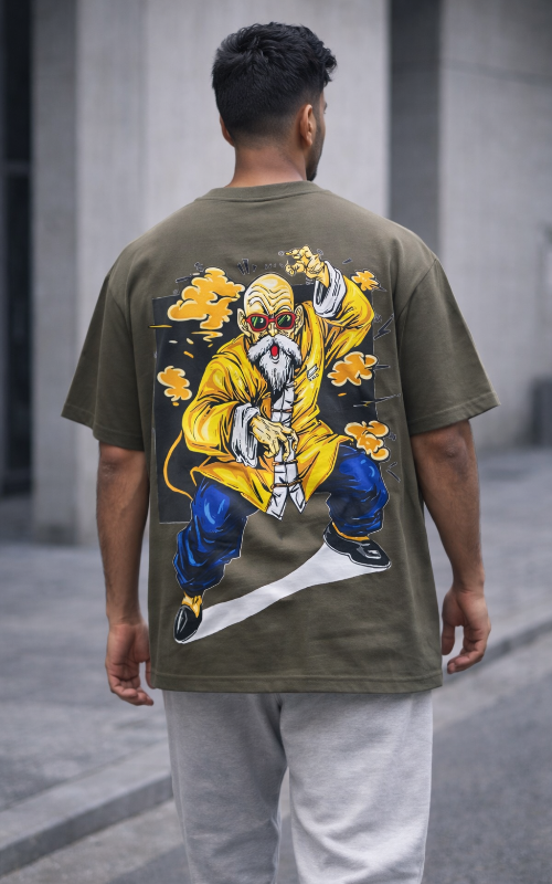 Master Roshi Oversized T-shirt- Olive