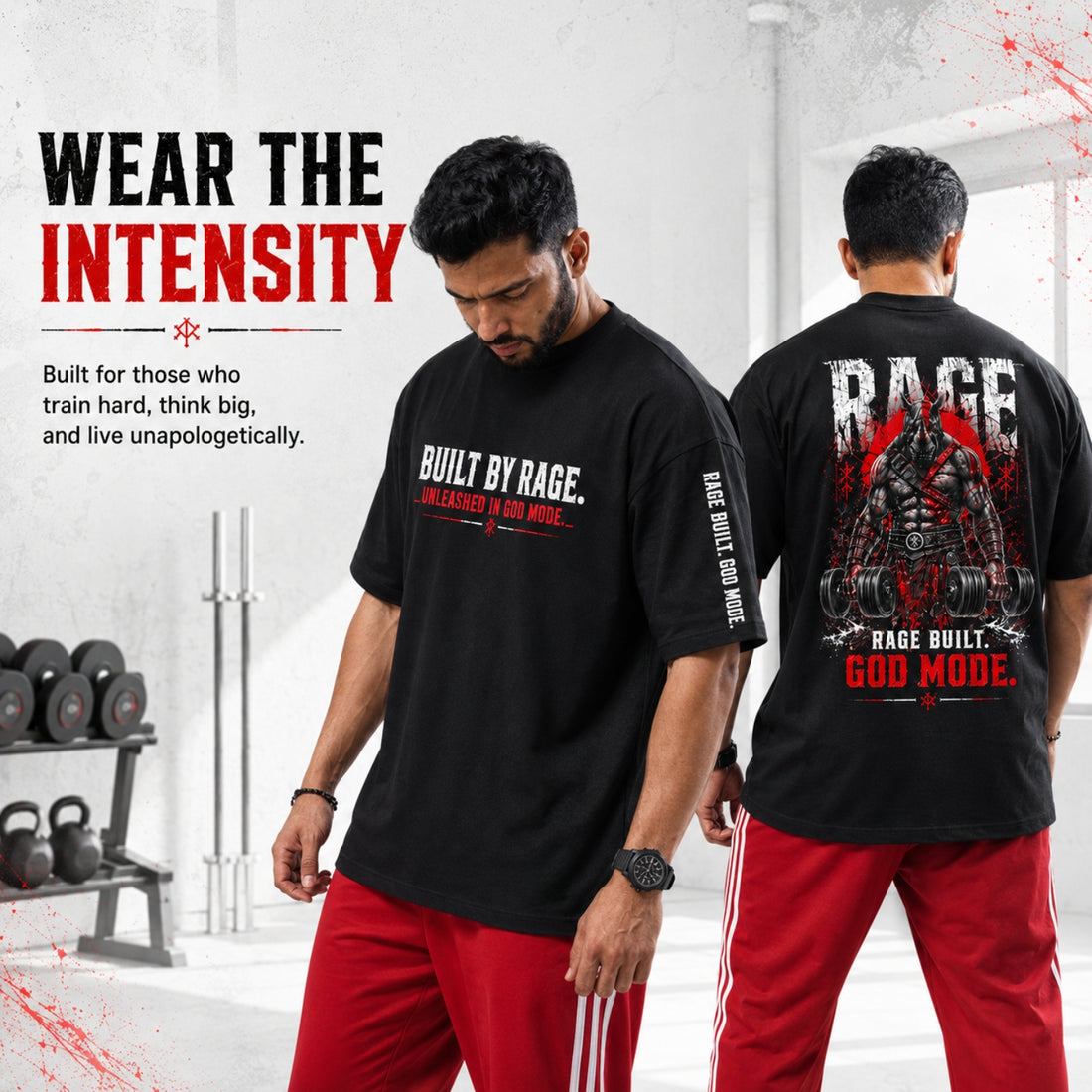 Rage Built God Mode Oversized Graphic T-Shirt
