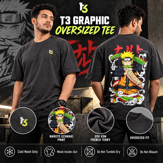 Never-Give-Up Warrior Oversized Tee