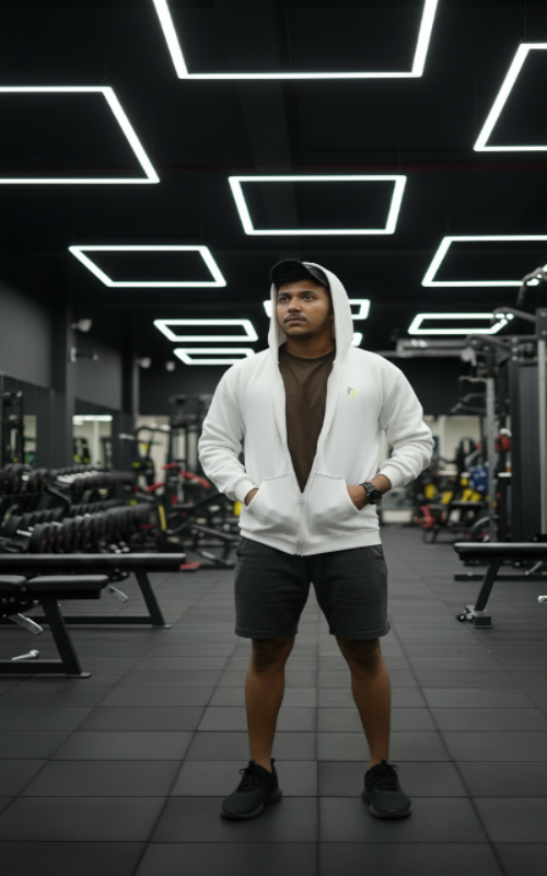 Obito Uchiha Embroidery Mens Zipper - White