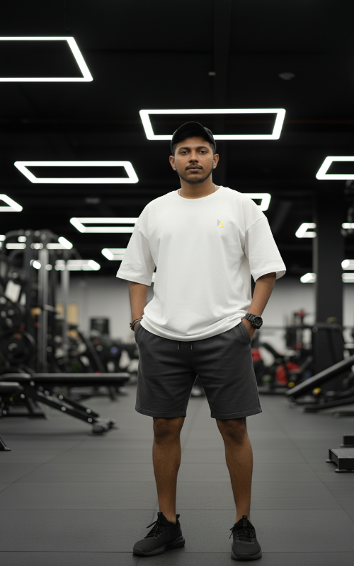 Eren Yeager Print Mens Oversized T-shirt - White