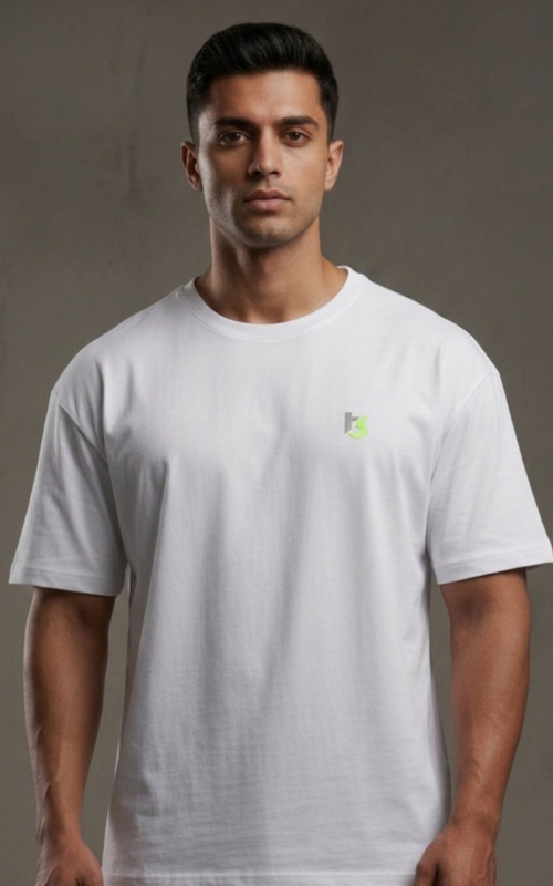 Eren Yeager Print Mens Oversized T-shirt - White