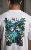 Izuku Midoriya Print Mens Oversized T-shirt - White