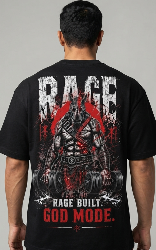 Rage Built God Mode Oversized Graphic T-Shirt